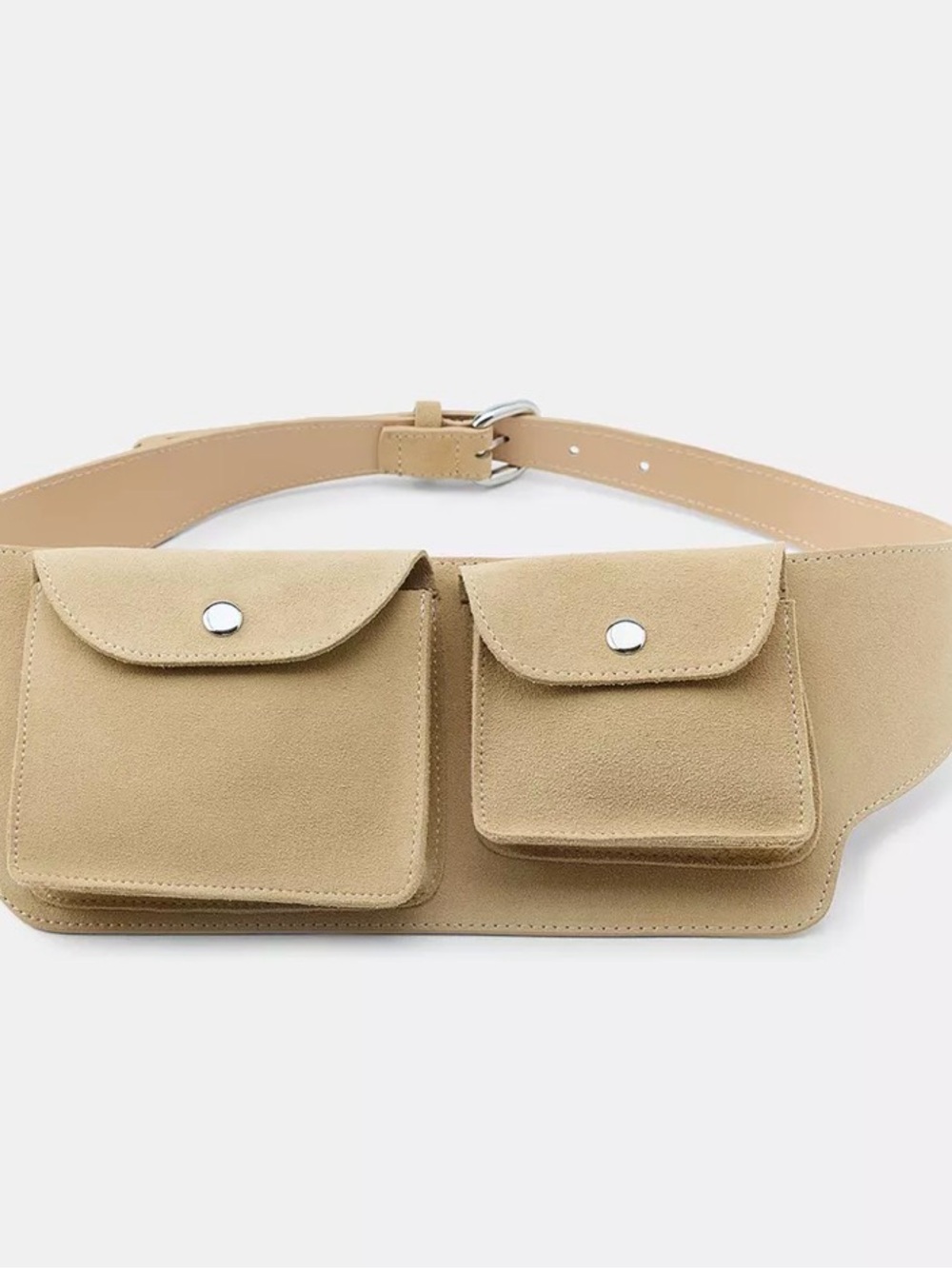 ZARA 100% LEATHER WAIST BELT BAG - Picture 3 of 15